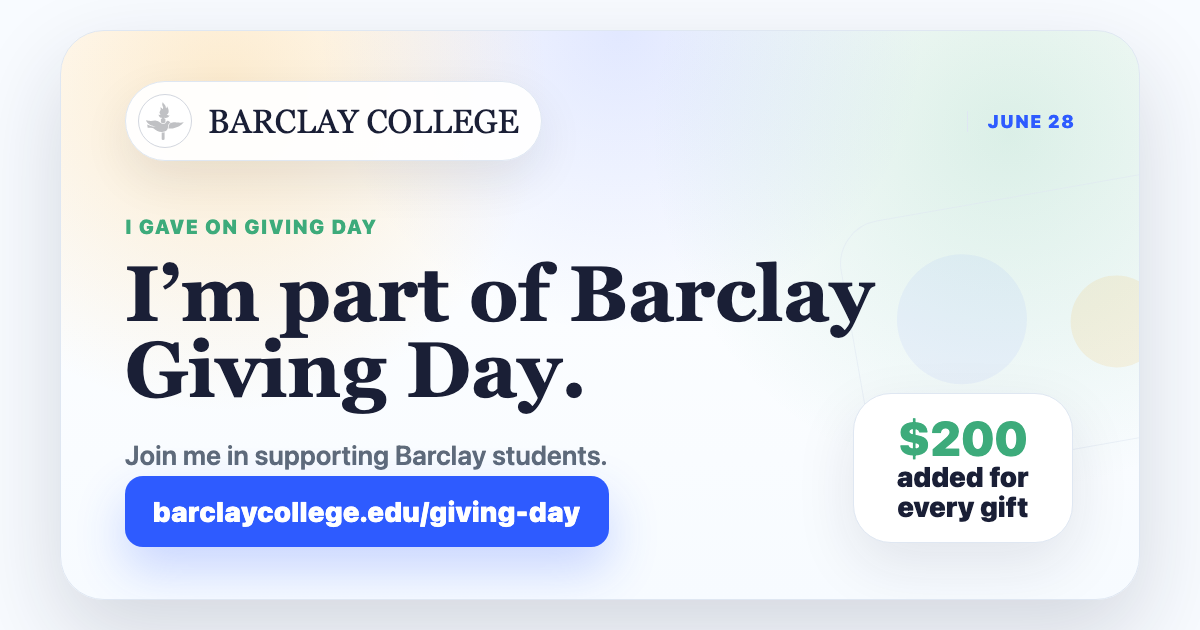 I gave on Barclay Giving Day social media graphic