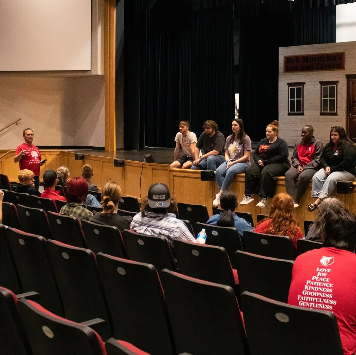 Barclay students gathered in chapel